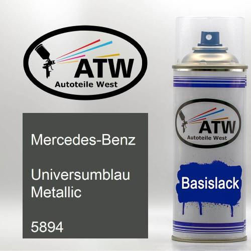 Mercedes-Benz, Universumblau Metallic, 5894: 400ml Sprühdose, von ATW Autoteile West.